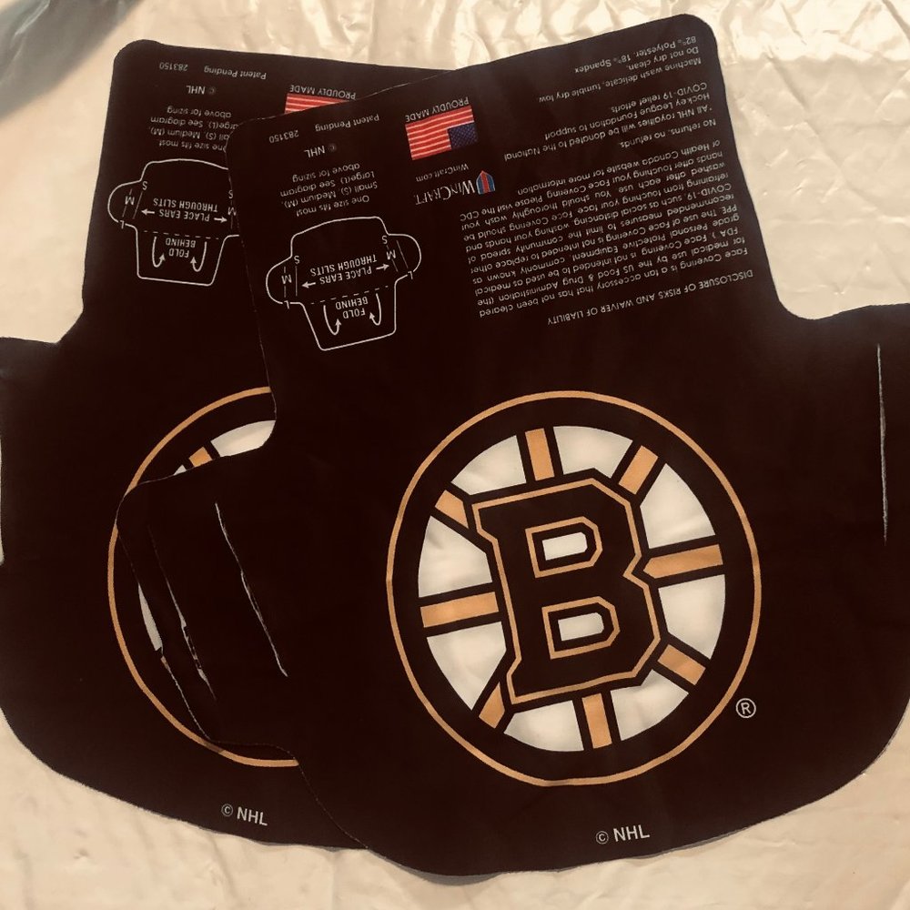 Two Boston Bruins Face Masks Made By WinCraft